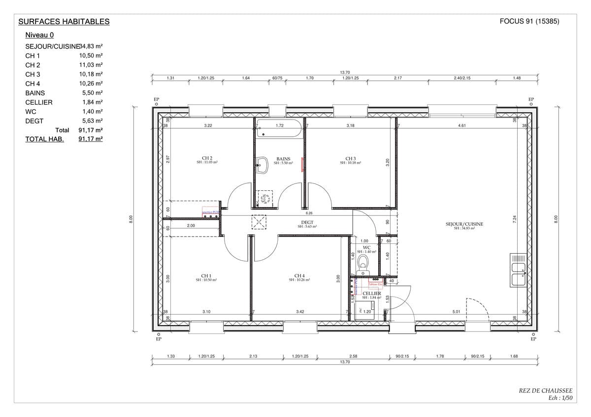 Plan Rez-de-chaussée Inter Family City