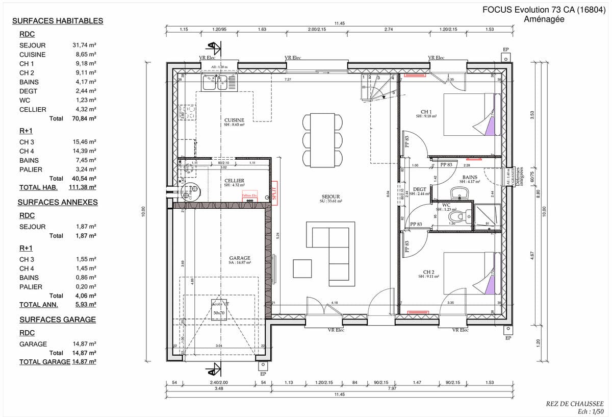 Plan Rez-de-chaussée Inter Evo