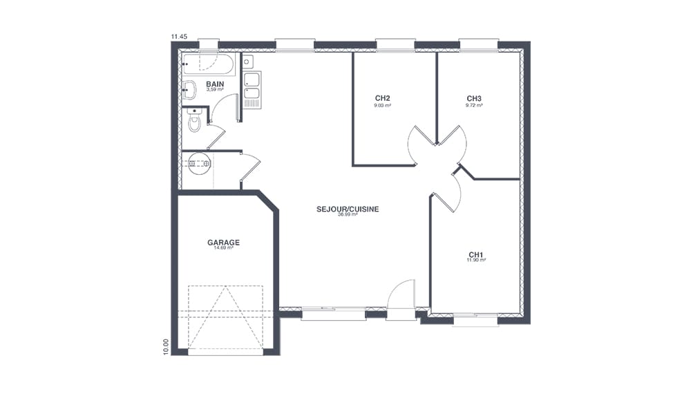 Plan Rez-de-chaussée Inter Tiny