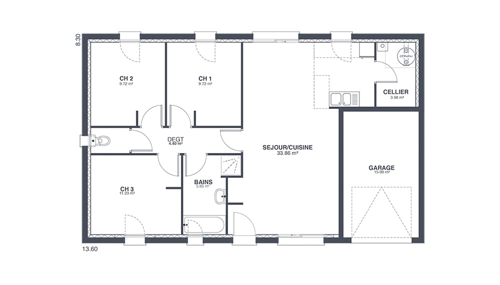 Plan Rez-de-chaussée Inter Cosy